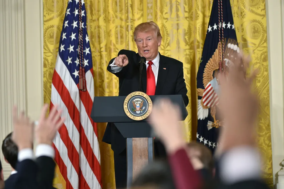 «The news is fake because so much of the news is fake», sa USAs 45. president. Donald Trumps tirader mot «mainstream media» eskalerte etter en oppsiktsvekkende pressekonferanse i februar 2017.