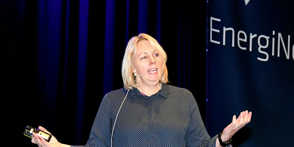 Batterier: Administrerende direktør i Hafslund Nett, Kristin Lian, mener at nettselskaper bør kunne eie batterier. – NVE stiller feil spørsmål. De spør hvem som skal kunne eie batterier. Spørsmålet burde ha vært hvordan nettet kan bygges ut billigst mulig, sa hun på Nettkonferansen.