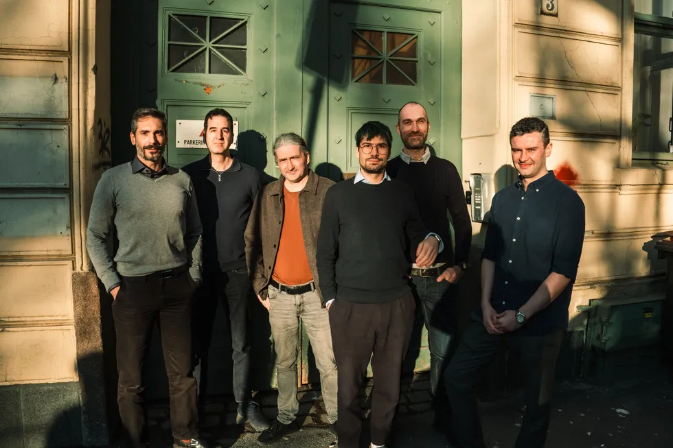 Elbits lansert tilknytningsportalen «Tilko». Fra venstre: Robert Pinyol, Alex Rodriguez, Roy Østesen, Filip Kolber, Jon Bjerkelien og Jørgen Tjersland, alle i Tilko-Teamet i Elbits.