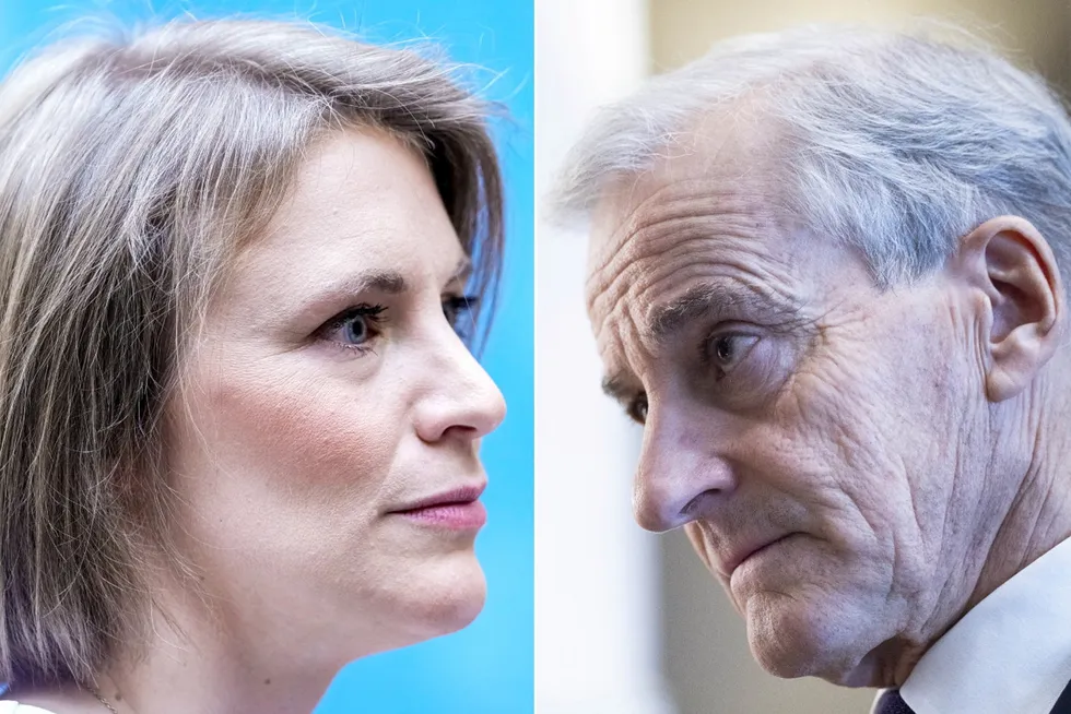 Kari Elisabeth Kaski (SV) og Jonas Gahr Støre (Ap) vil begge ha omfordelende skattepolitikk, men er uenige om «luksusskatten» er veien å gå.