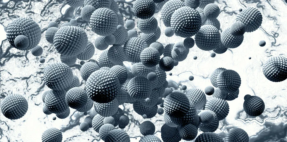 Nanoporous material.