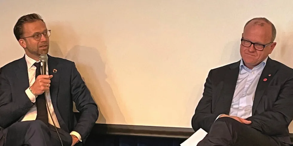 Nikolai Astrup (H) og Frode Jacobsen (AP).