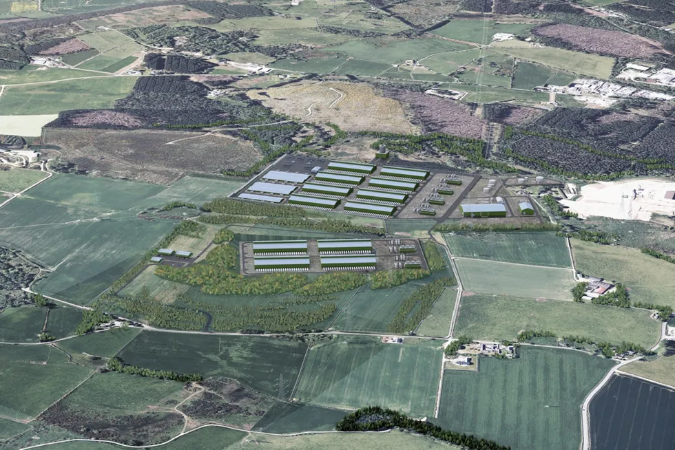 A computer-generated rendering of the 3GW Kintore Hydrogen project