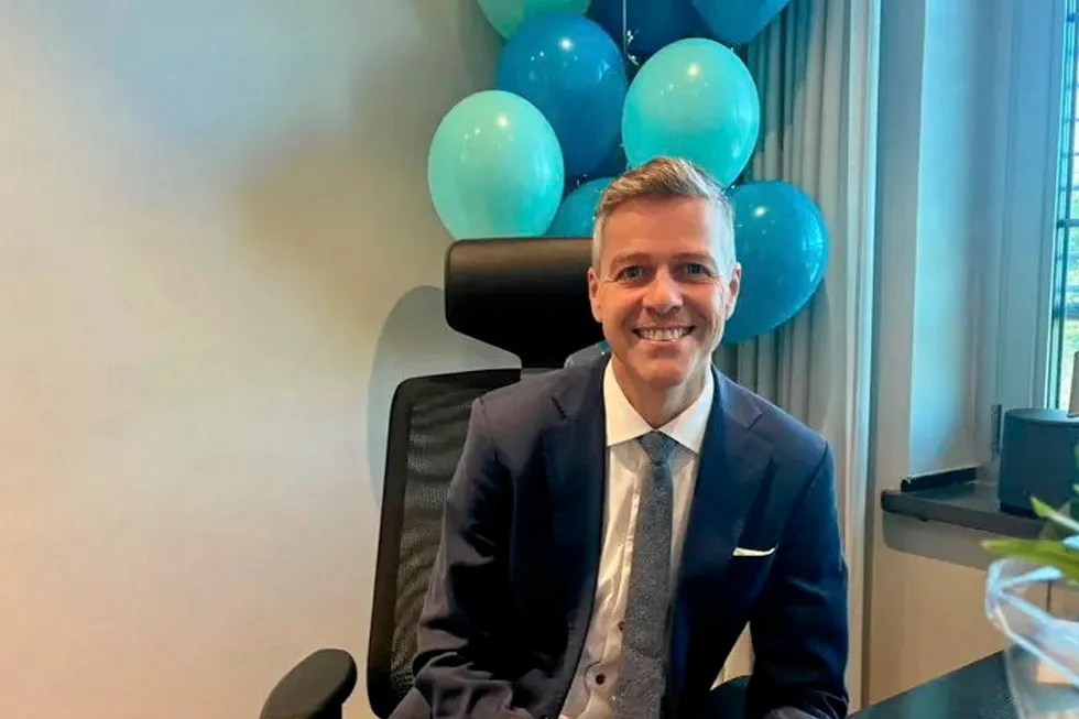 Knut Arild Hareide hadde sin første dag på jobben i Rederiforbundet denne uken.