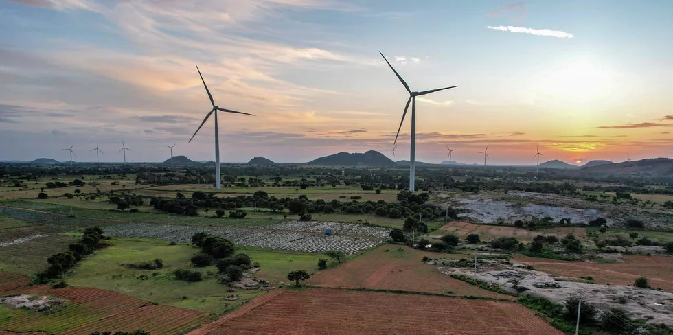 Vindmøller i Andhra Pradesh i India.