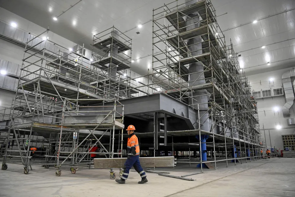 Under construction: Novatek is targeting start-up of the Arctic LNG 2 project in 2023.