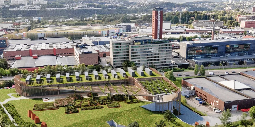 Slik er det tenkt at Skygards første datasenter ved Hovinbyen vil se ut.
