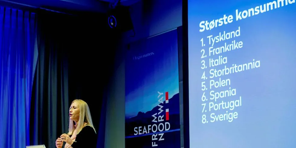 EKSPORTAVGIFT: - Vi er opptatt av at hver investerte krone skal gi merverdi for norsk sjømatnæring, skriver Renate Larsen, administrerende direktør i Sjømatrådet og Asbjørn Warvik Rørtveit, direktør for markedsinnsikt og markedsadgang i en kommentar.Foto: Mikaela Berg