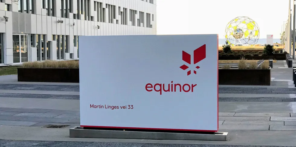 Equinor på Fornebu.