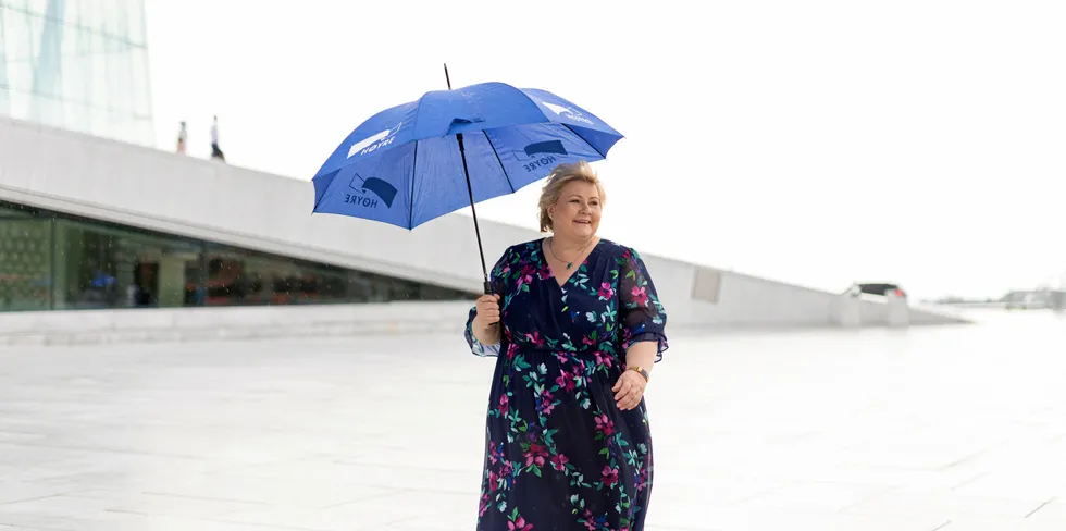 Høyre-leder Erna Solberg håper å kunne fly hjem til Bergen i elektrisk fly.