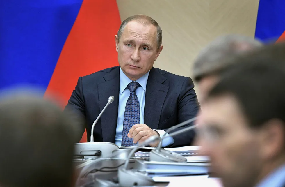 – Vi anser dette tiltaket, tatt på initiativ fra Berlin, som fiendtlig og grunnløst, sier det russiske utenriksdepartementet i en uttalelse fredag kveld etter nye sanksjoner fra EU. Foto: ALEXEY NIKOLSKY/AFP Photo/NTB Scanpix