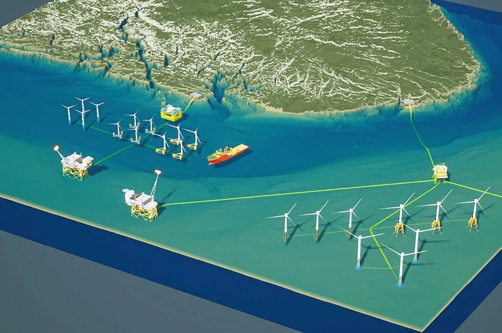 De to planlagte feltene Utsira Nord og Sørlige Nordsjø II.