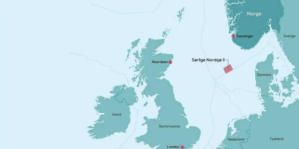Equinor, RWE Renewables og Hydro satser sammen på bunnfast havvind i Sørlige Nordsjø II.
