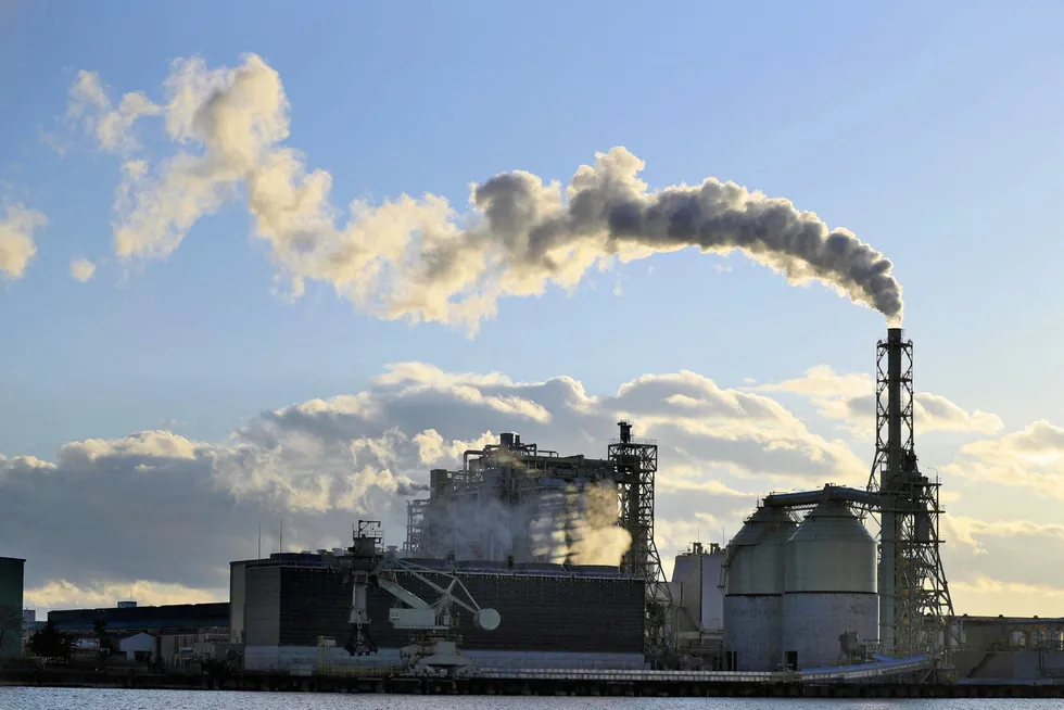 Sendai Power Station, a coal-fired power plant in Miyagi Prefecture.