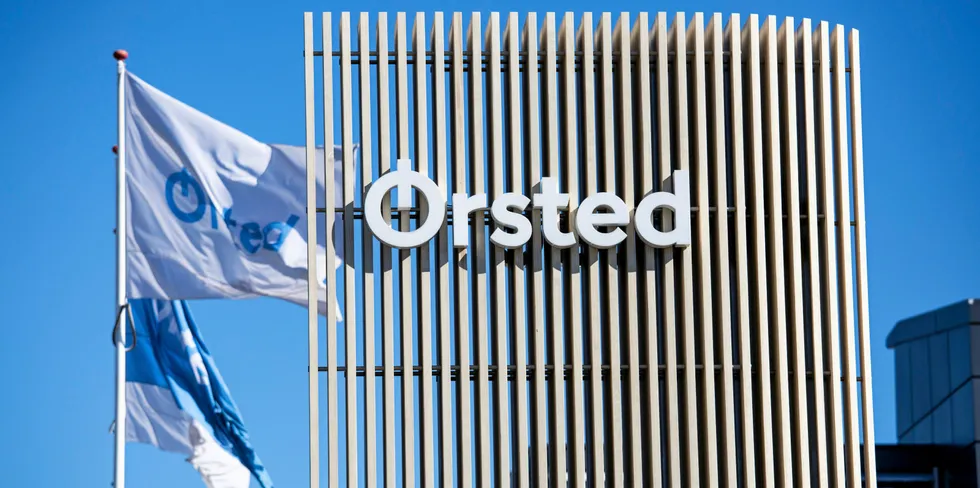 Orsted flag at Gentofte location.