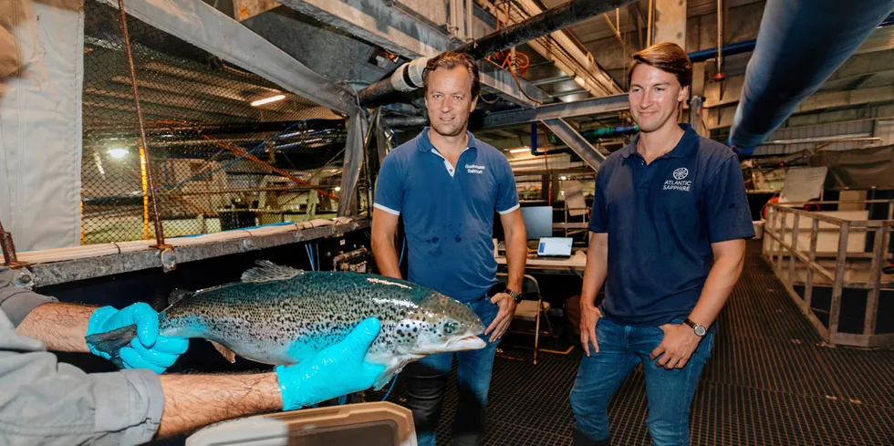 Medgründer og daglig leder Johan E. Andreassen og finansdirektør Karl Øystein Øyehaug.