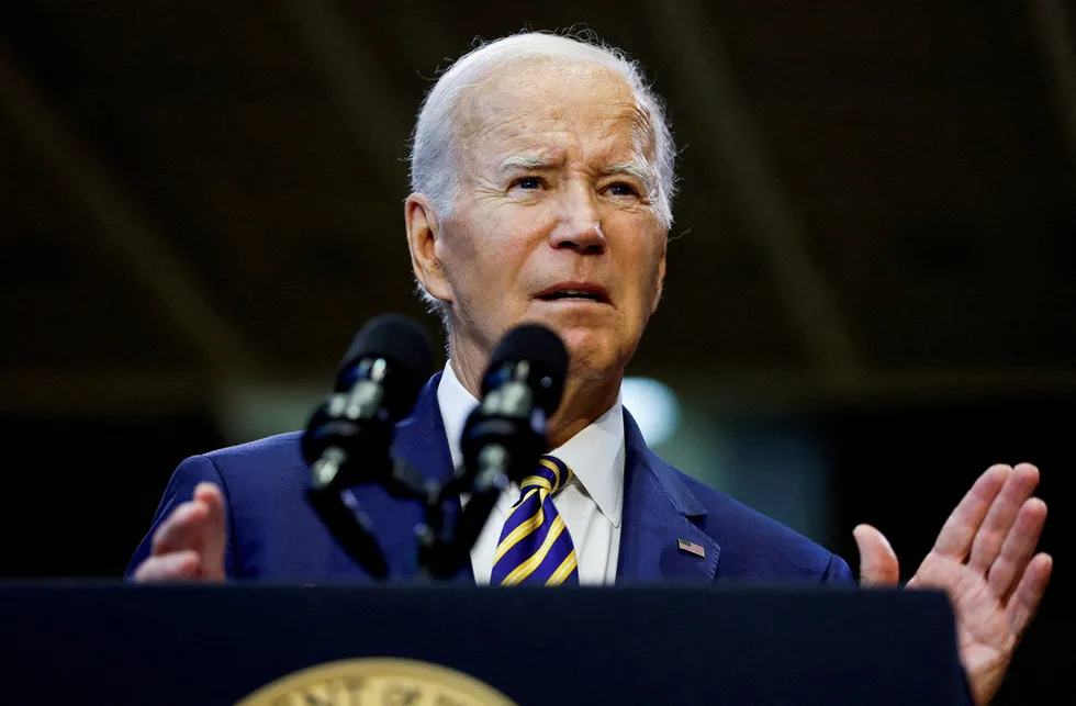 On the spotlight: US President Joe Biden.