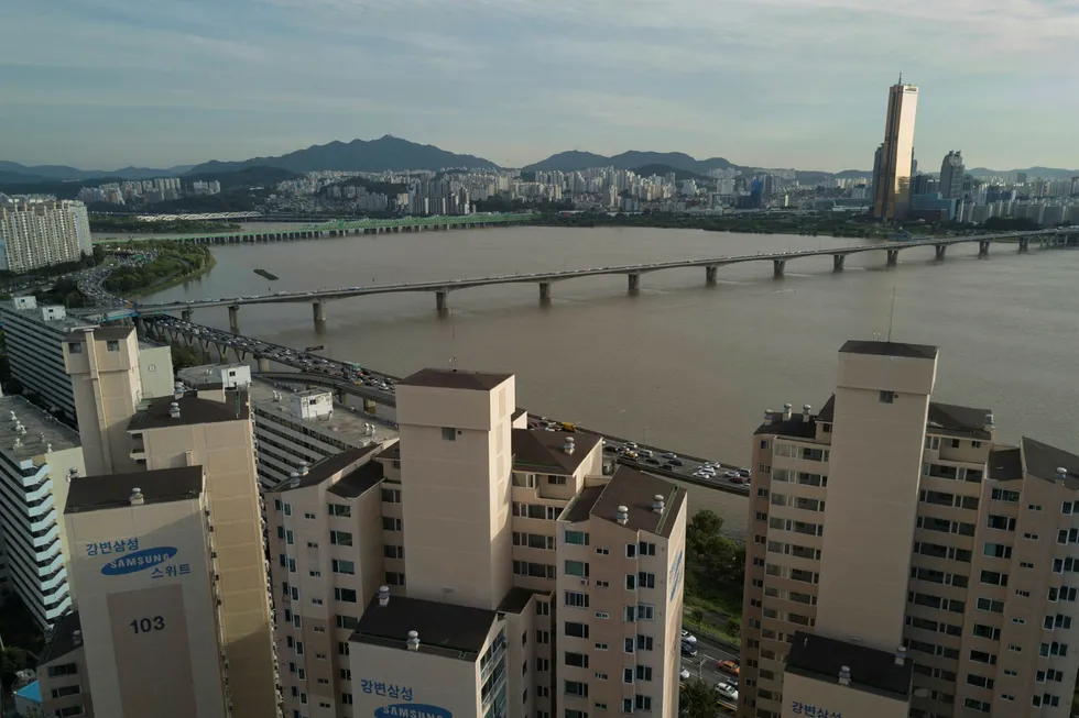 JOrdskjelvet kunne merkes godt også her i hovedstaden Seoul. Foto: ED JONES/AFP Photo/NTB scanpix