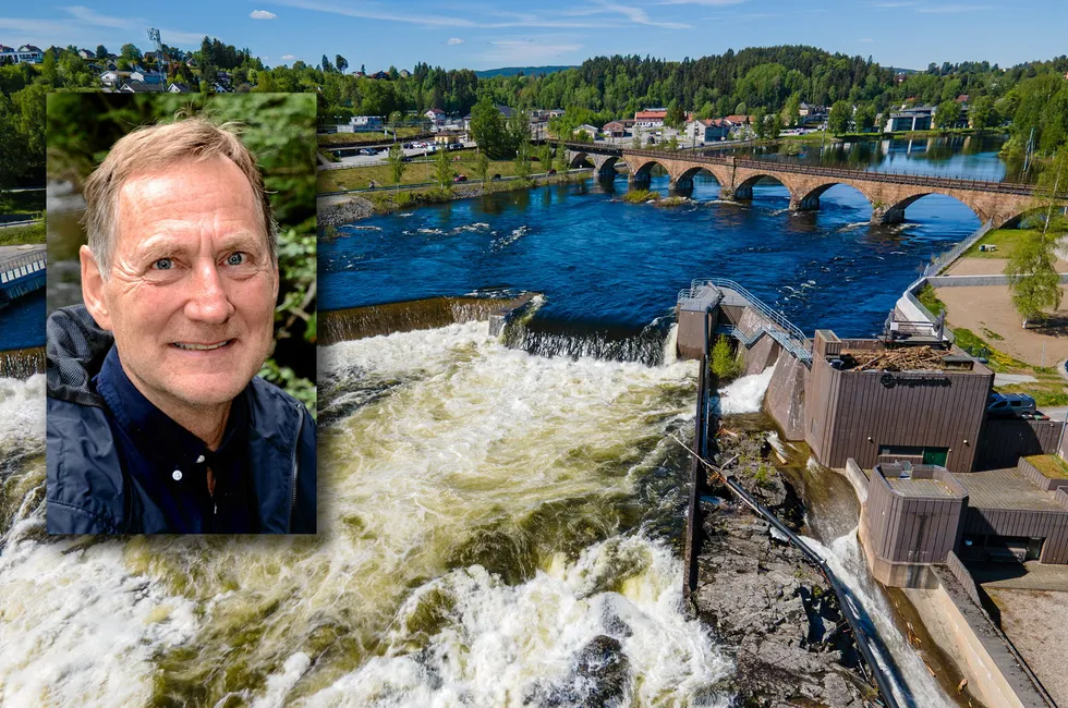 Konsernsjef Alf Inge Berget i Ringerikskraft kan notere seg for god produksjon og ekstraordinært gode regnskapstall, takket være en del teknikaliteter. Hovedbildet er fra vårflommen i år.