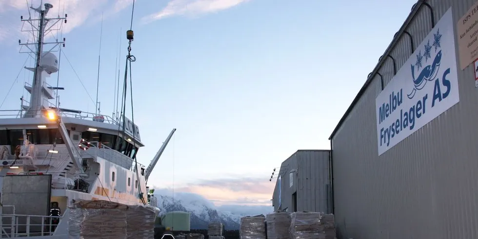 Fiskeriminister Per Sandberg vil møte LO-protester mot Havfisk sin leveranse av frossenfisk, på folkemøtet han har innkalt til på Melbu i Vesterålen. Foto: Terje Jensen