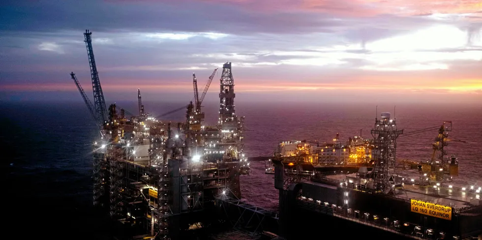 Johan Sverdrup er et av oljefeltene som allerede er koblet til strømnettet, og som bidrar til at strømforbruket på norsk sokkel nå er omtrent 5 TWh.
