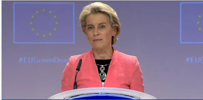 Ursula von der Leyen understreket betydningen av at det må settes en pris på CO2-utslipp.