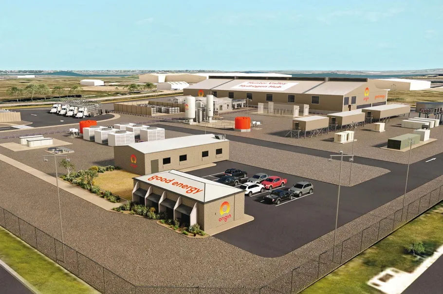 A rendering of the Hunter Valley Hydrogen Hub.