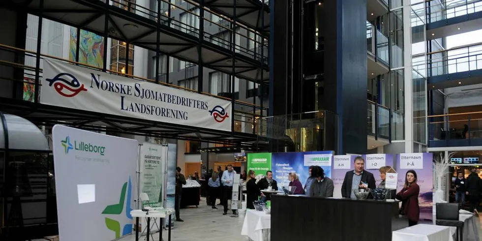 Norske Sjømatbedrifters Landsforening (NSL) arrangerer Sjømatdagene på Hell. I framtiden vil arrangøren hete Sjømatbedriftene, forutsatt at ikke Ørjan Solheim får stoppet navnebyttet.Foto: KJERSTI KVILE