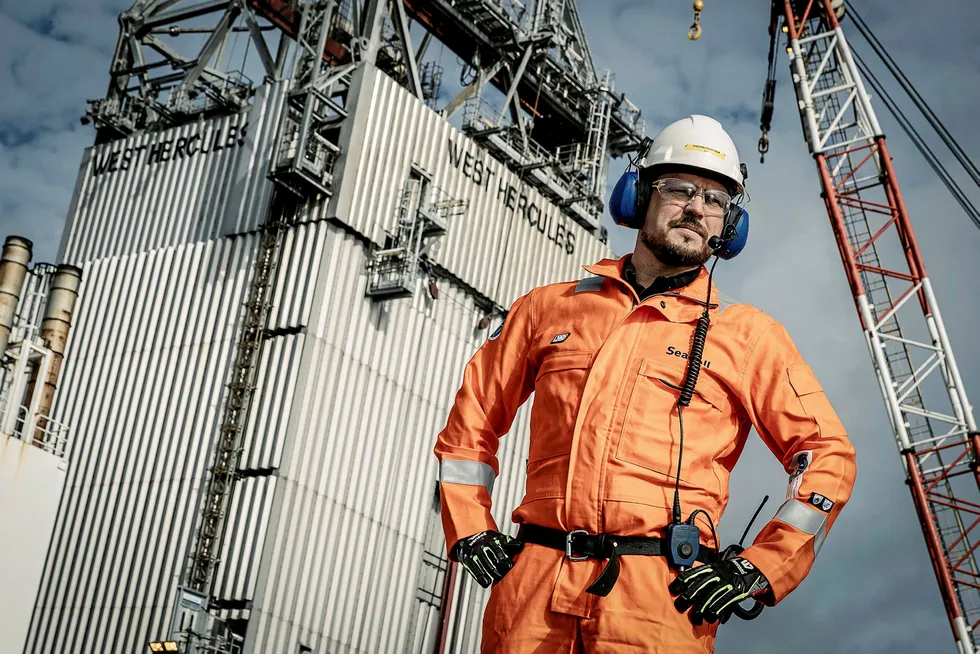Ready to drill: West Hercules rig worker