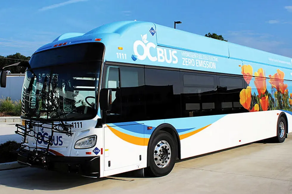 OCTA hydrogen fuel cell bus.