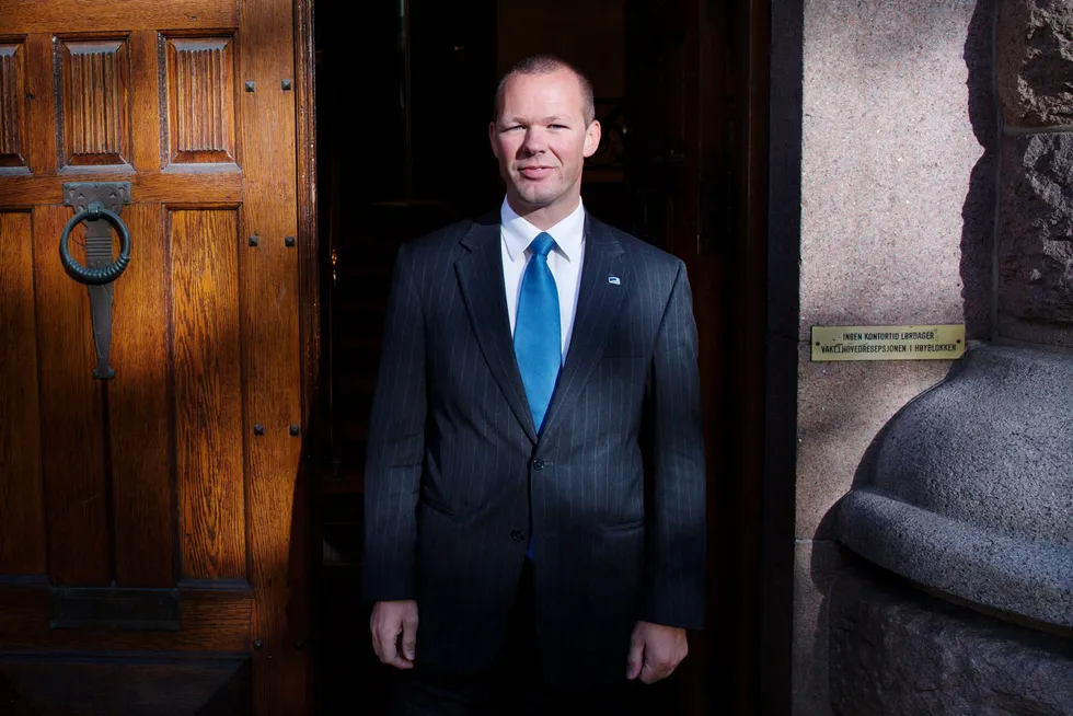 Sjeføkonom Tore Vamraak i Sparebanken Sør. Her avbildet fra sin tid som statssekretær i Finansdepartementet da Høyre satt i regjering.