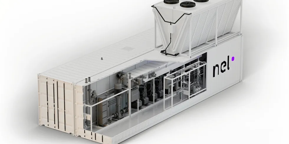 Containerised Nel electrolyser to produce hydrogen from renewable power