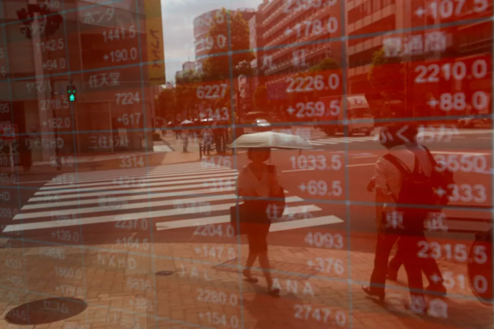 Børsen i Tokyo ble rammet hardt av det globale børsfallet i august.