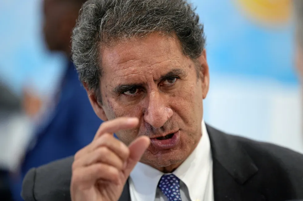 Irena secretary-general Francesco La Camera in conversation at COP27 in Sharm El-Sheikh, Egypt,.