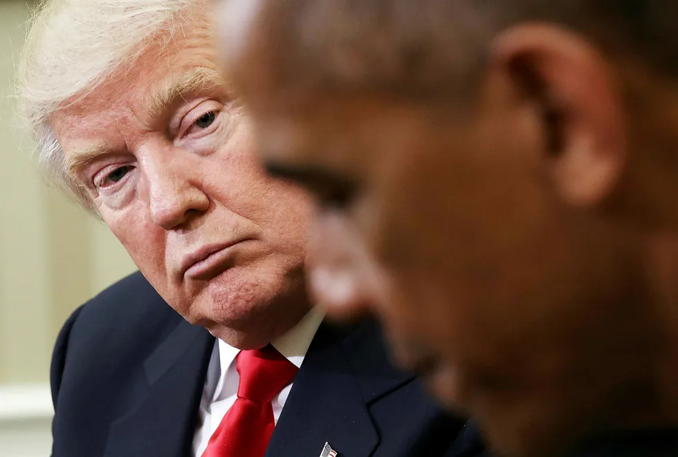 Selv om Donald trump modererer sine kommentarer om atomvåpen, kan vi ikke utelukke at verden går inn i en ny periode med våpenspredning og uro. Foto: Win McNamee/Afp/NTB Scanpix