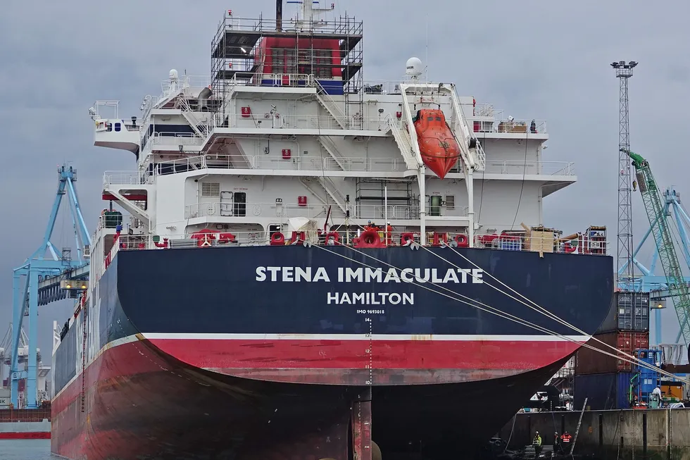 The Stena Immaculate tanker involved in the collision had been carrying jet fuel for the US Navy.