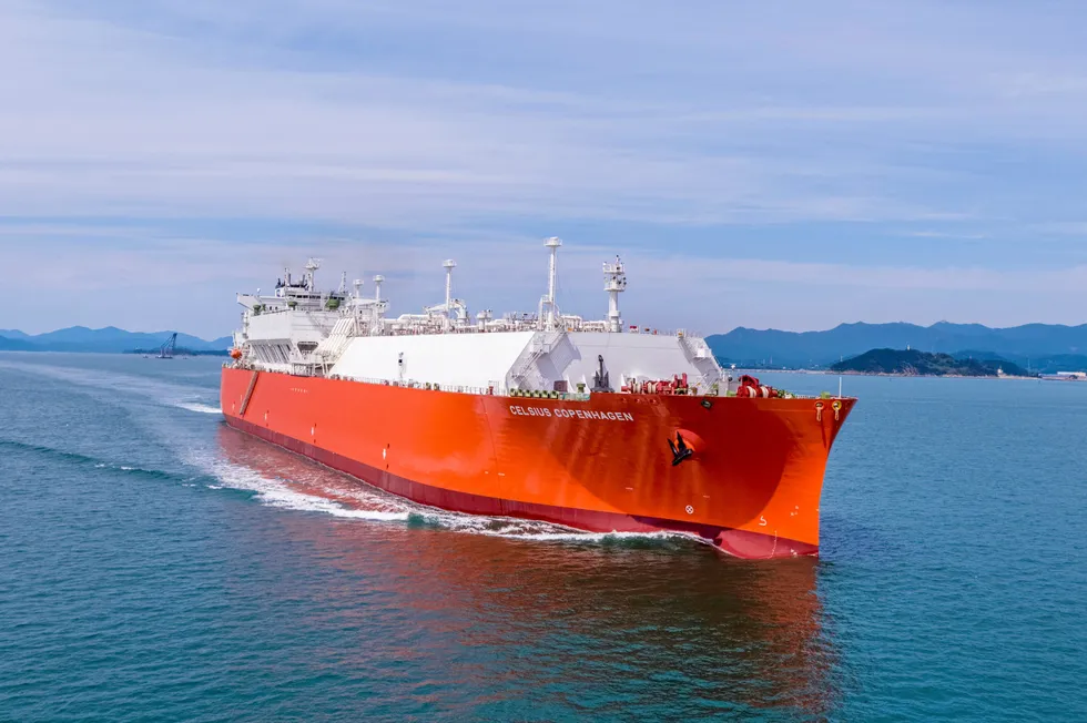 The Celsius Copenhagen, which is on charter to trader Gunvor, is taking the Suez Canal route northbound after turning around in the middle of the Red Sea.