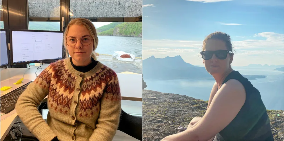 Søstrene Marianne Bendiksen (30) t.v. og Ellen Margrethe Bendiksen (33) tok over etter moren, Elisabeth Balteskard, som var daglig leder både i Northern Lights Salmon og driftselskapet Trollvika.