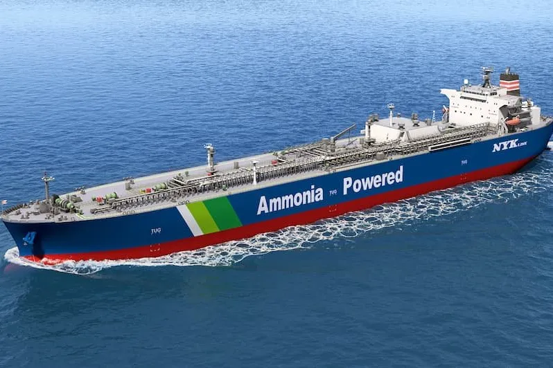 An illustration of the medium gas carrier on order by NYK, due for delivery in 2026