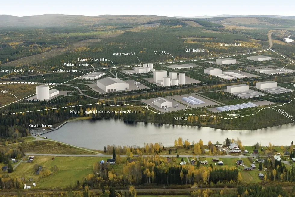 A rendering of the Alby project site