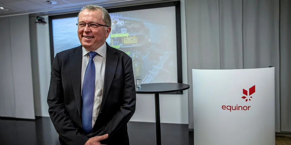 Konsernsjef i Equinor, Eldar Sætre, er godt fornøyd med det nye samarbeidet med BP og havvindsalget på nesten 10 milliarder kroner.
