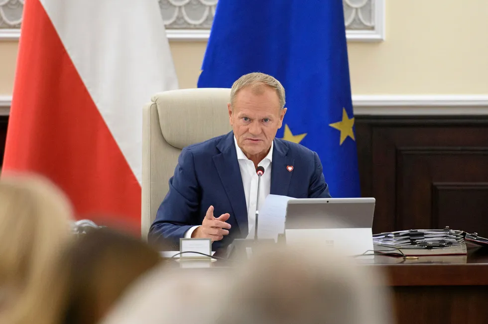 Polish Prime Minister Donald Tusk at a cabinet meeting in Warsaw last week.