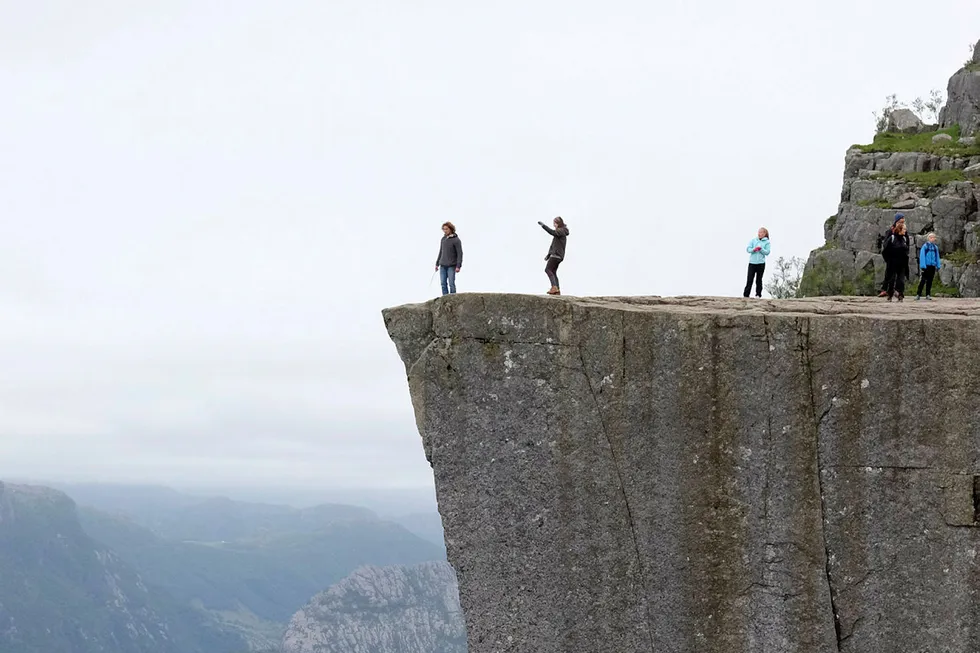 Scener til den nye Mission Impossible-filmen skal spilles inn ved Preikestolen i Ryfylke i Rogaland. Filmen får 6,3 millioner i støtte fra Norge. Foto: Larsen, Håkon Mosvold