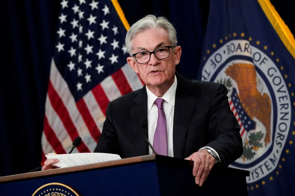 Sentralbanksjef Jerome Powell har det siste året prøvd å få bukt på inflasjonspresset og det stramme arbeidsmarkedet.