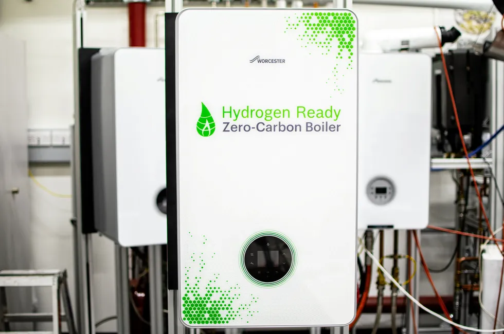 A hydrogen-ready boiler manufactured by Worcester Bosch.