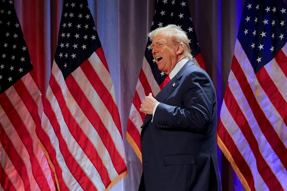 Donald Trump på Capitol Hill i Washington etter at han ble valgt til USAs nye president.