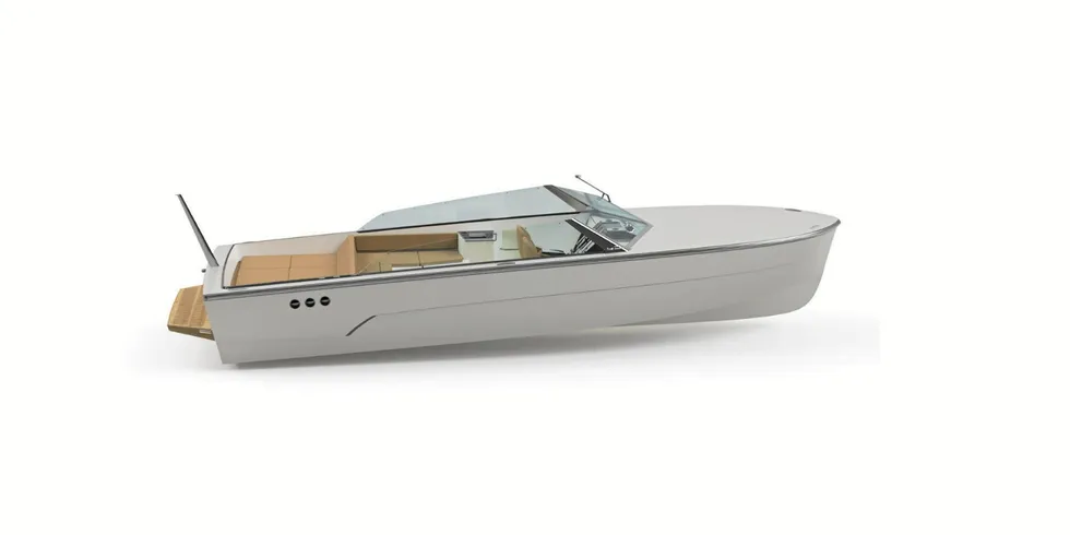 Fritidsbåten HyCruiser 28 fra Hynion skal drives både av elbatteri og hydrogen.