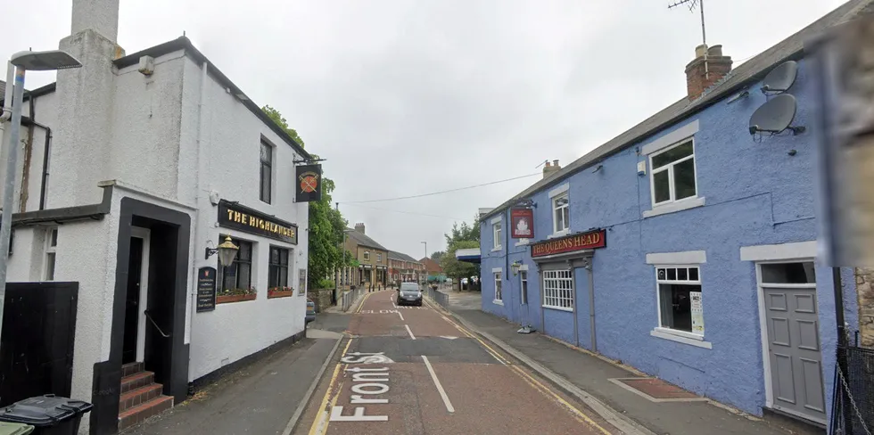 A view of Winlaton, a village near Newcastle, northwest England, where the ten-month trial will take place.