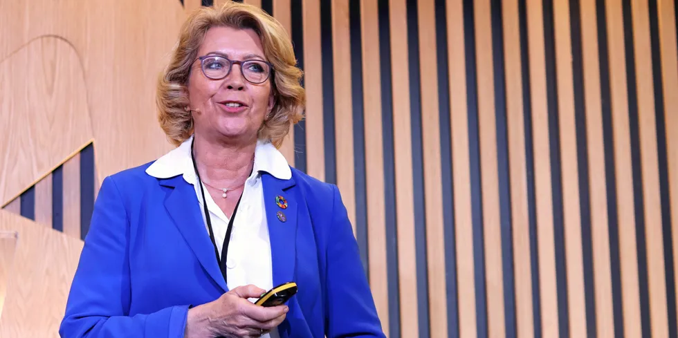 – Her til lands øker investeringene i olje og gass, mens de går ned i ren kraft og nett. I fjor ble det investert syv ganger så mye i oljenæringen som i fornybar energi, sier direktør i Fornybar Norge, Åslaug Haga.