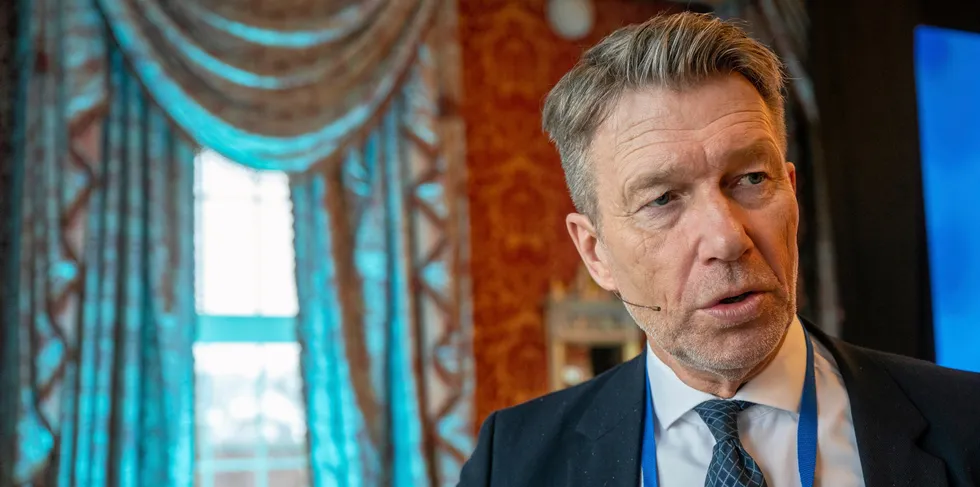 Sandefjordkonferansen. Terje Aasland - olje- og energiminister. . – Formålet med styringsmekanismen er å sikre tilgangen på kraft gjennom vintersesongen, sier statsråd Terje Aaland.